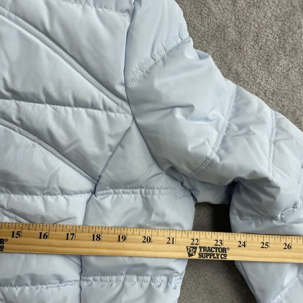 Nautica Women's L Light Blue Puffer Jacket Hooded Full Zip JCK135 - Picture 9 of 16
